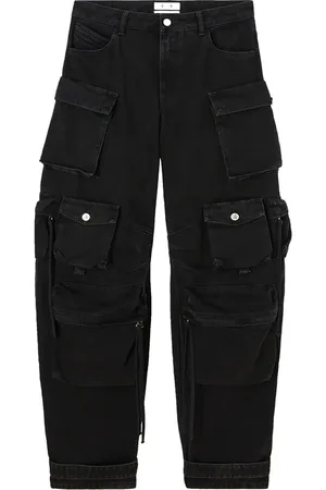 The Attico Jeansy, Kobieta, Czarny, W28, Bawełna, Fern Jeansy