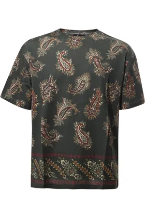 Etro Koszulki, Mężczyzna, Wielobarwność, 3XL, Bawełna, T-shirt z nadrukiem paisley