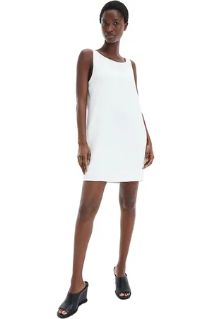 Calvin Klein Sukienki, Kobieta, Biały, M, Bawełna, Oszałamiająca długa sukienka bawełniana