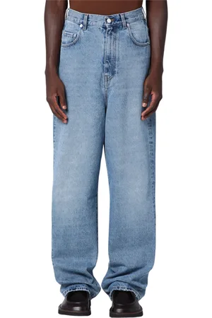 Séfr Jeansy, Mężczyzna, Niebieski, W34, Denim, Regular Fit Denim Jeansy