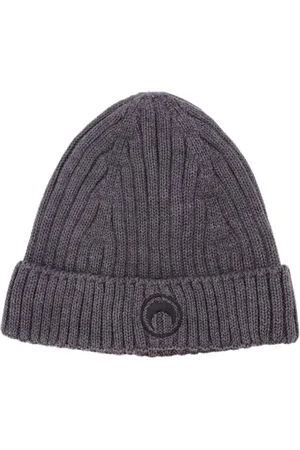 Marine Serre Akcesoria, unisex, Szary, ONE SIZE, Wełna, Jasnoszara wełniana czapka beanie