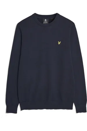 Lyle & Scott Bluzy, Mężczyzna, Niebieski, 2XL, Bawełna, Klasyczna bluza dresowa z okrągłym dekoltem