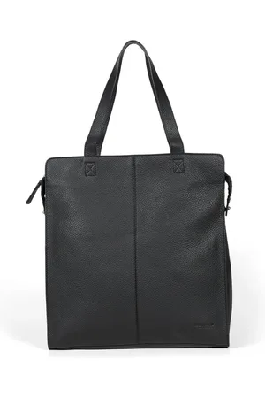 Howard London Torebki, Mężczyzna, Czarny, ONE SIZE, Skóra, Czarna skórzana torba typu tote