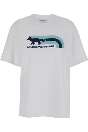 Maison Kitsuné Koszulki, Kobieta, Biały, S, Bawełna, Flash Fox Tee