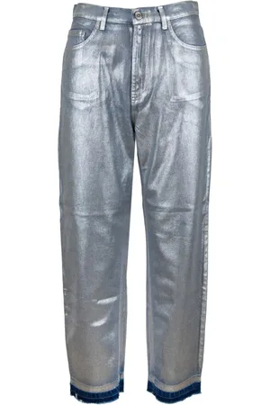 Elisabetta Franchi Jeansy, Kobieta, Szary, W25, Bawełna, Jeansyy Straight