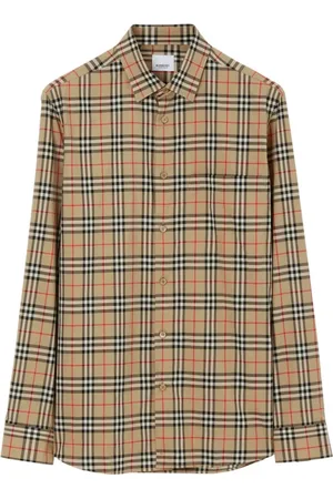 Burberry Koszule, Mężczyzna, Szary, M, Bawełna, Szara koszula w kratę Vintage Check
