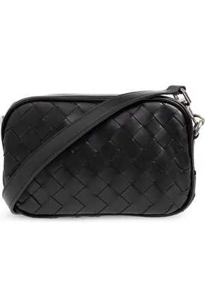 Bottega Veneta Torebki, Mężczyzna, Czarny, ONE SIZE, Skóra, Camera Mini Shoulder Bag