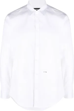 Dsquared2 Koszule, Mężczyzna, Biały, 2XL, Bawełna, Koszulka Casual