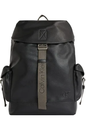 Calvin Klein Torebki, Mężczyzna, Czarny, ONE SIZE, Czarny Plecak Cargo Flap