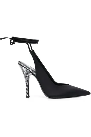 The Attico Buty, Kobieta, Czarny, 36 EU, Skóra, Venus 110mm Wiązane Czółenka