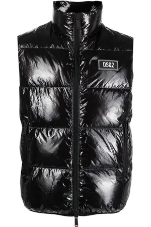 Dsquared2 Kurtki, Mężczyzna, Czarny, S, Poliester, Gilet Vest