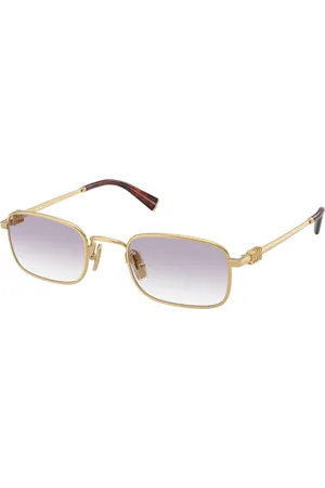 Miu Miu Akcesoria, Kobieta, Żółty, 49 MM, Stylowe okulary przeciwsłoneczne
