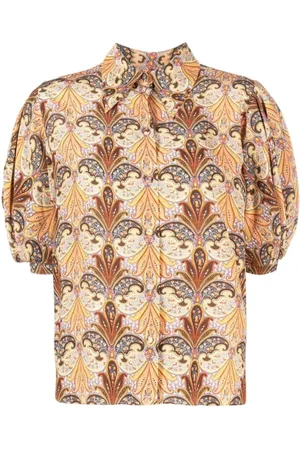 Etro Bluzki, Kobieta, Wielobarwność, M, Jedwabna koszula w paisley