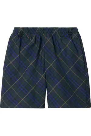 Burberry Szorty, Mężczyzna, Niebieski, L, Poliester, Szorty z motywem Jeźdźca Konnego