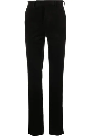 Ermenegildo Zegna Spodnie, Mężczyzna, Czarny, M, Kaszmir, Slim Fit Spodnie z Bawełny i Kaszmiru