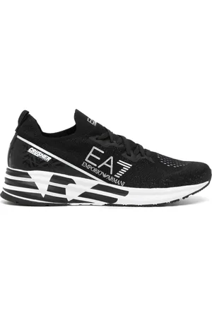 EA7 Buty, Mężczyzna, Czarny, 40 EU, Wsuwane sneakersy z nadrukiem logo