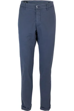 Masons Spodnie, Mężczyzna, Niebieski, 4XL, Bawełna, Niebieskie spodnie chino o regularnym kroju, zapinane na zamek i guzik