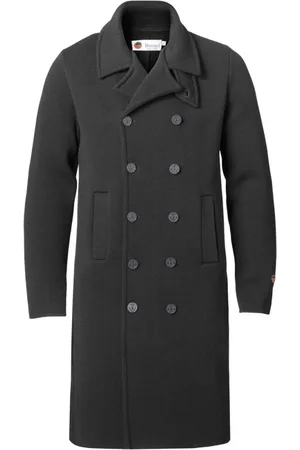 BUSNEL Płaszcze, Mężczyzna, Czarny, 2XL, Wełna, Jean Coat