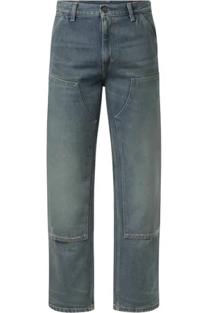 Carhartt Jeansy, Mężczyzna, Niebieski, W30, Denim, Wytrzymałe Spodnie Robocze z Podwójnymi Kolanami