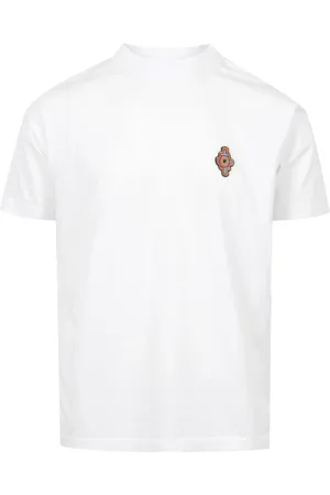MARCELO BURLON Koszulki, Mężczyzna, Biały, L, Bawełna, Modern Cross Logo Tops