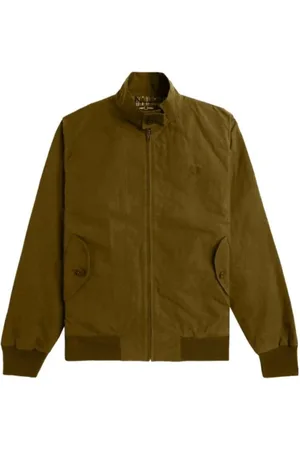 Fred Perry Kurtki, Mężczyzna, brązowy, 2XL, Bawełna, Woskowana kurtka Harrington