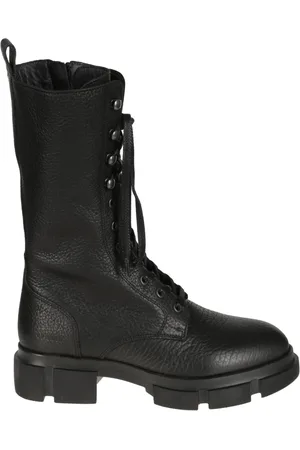 Copenhagen Shoes Buty, Kobieta, Czarny, 37 EU, Skóra, Czarne sznurowane botki combat
