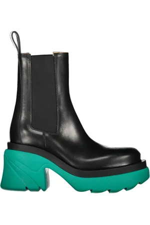 Bottega Veneta Buty, Kobieta, Czarny, 35 EU, Skóra, Botki Flash na grubej podeszwie
