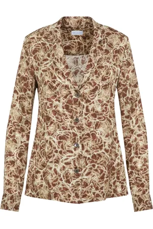 DRIES VAN NOTEN Kurtki, Kobieta, brązowy, 3XS, Stylowa Koszula