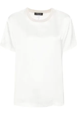 Fabiana Filippi Koszulki, Kobieta, Biały, XL, T-Shirt
