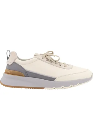 Brunello Cucinelli Buty, Mężczyzna, Biały, 43 EU, Skóra, Skórzane Sneakersy