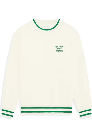 Drôle de Monsieur Swetry, Mężczyzna, Beżowy, S, Bawełna, Sportowa bluza z napisem