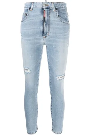 Dsquared2 Jeansy, Kobieta, Niebieski, M, Bawełna, Skinny Jeansy z 5 kieszeniami