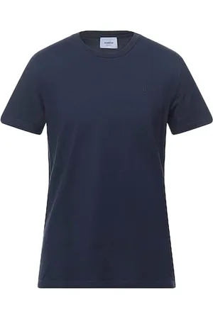 Dondup Koszulki, Mężczyzna, Niebieski, S, Bawełna, Bawełniany T-shirt z Nadrukiem Logo