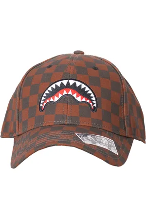 Sprayground Akcesoria, Mężczyzna, brązowy, ONE SIZE, Bawełna, Smooth Check Cap