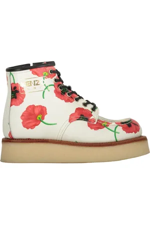 Kenzo Buty, Kobieta, Wielobarwność, 36 EU, Kwiatowy Wzór Skórzane Botki