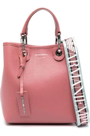 Emporio Armani Torebki, Kobieta, Różowy, ONE SIZE, Torba shopperka z regulowanym paskiem i odpinaną saszetką
