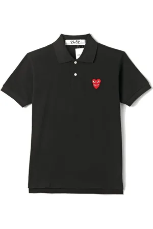 Comme des Garçons Koszulki, Mężczyzna, Czarny, XL, Koszulka Polo