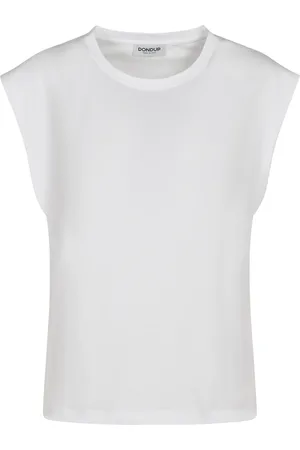 Dondup Koszulki, Kobieta, Biały, S, Bawełna, Stylowy T-shirt