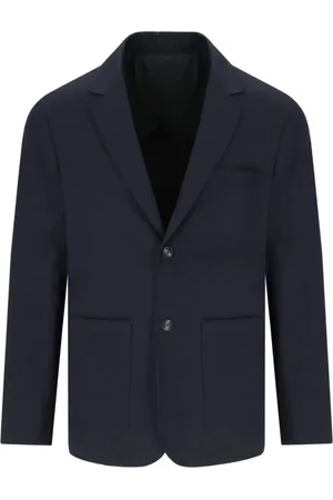 Emporio Armani Kurtki, Mężczyzna, Niebieski, 2XL, Poliester, Blezer jednorzędowy