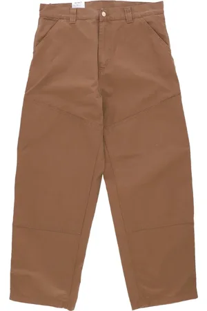 Carhartt Spodnie, Mężczyzna, brązowy, L, Bawełna, Czarne jeansy z szerokimi panelami i kieszeniami na narzędzia