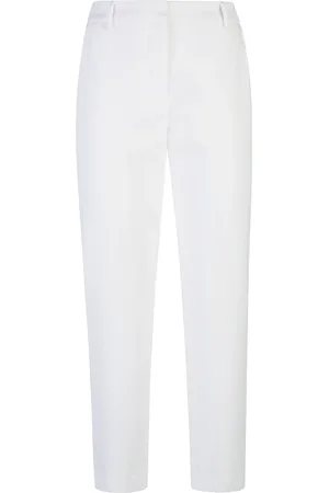 ELEVENTY Spodnie, Kobieta, Biały, S, Nylon, Spodnie Slim Cotton Nylon New York