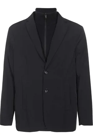 Emporio Armani Kurtki, Mężczyzna, Niebieski, XL, Poliester, Kurtka z Odpinaną Podszewką