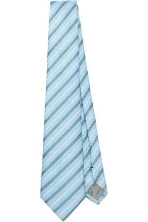 Emporio Armani Akcesoria, Mężczyzna, Niebieski, ONE SIZE, Elegancki Jedwabny Krawat dla Mężczyzn