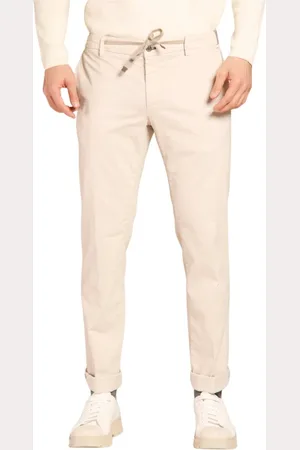 Masons Spodnie, Mężczyzna, Beżowy, L, Spodnie typu jogger chino New York Elax