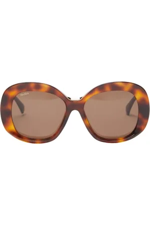 Max Mara Akcesoria, Kobieta, brązowy, ONE SIZE, Okulary przeciwsłoneczne w stylu retro
