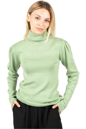 Silvian Heach Swetry, Kobieta, Zielony, M, Nylon, Golf z dzianiny