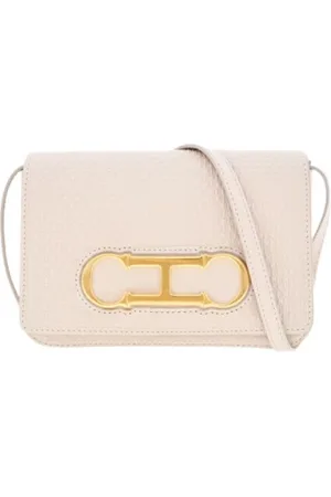 Carolina Herrera Torebki, Kobieta, Beżowy, ONE SIZE, Skóra, Magnolia Initials Insignia Torebka Crossbody