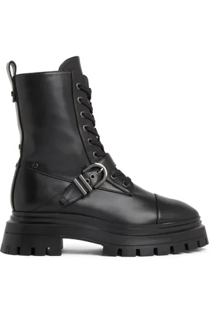 Stuart Weitzman Buty, Kobieta, Czarny, 39 EU, Skóra, Wyraziste Botki Bedford z Metalicznymi Akcentami