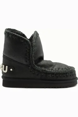 Mou Buty, Kobieta, Czarny, 36 EU, Czarne Futrzane Buty Eskimo