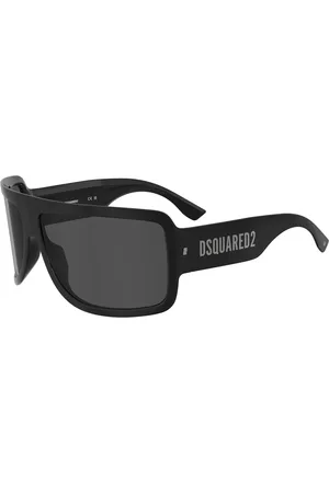 Dsquared2 Akcesoria, Mężczyzna, Czarny, ONE SIZE, Len, Okulary Przeciwsłoneczne Shield